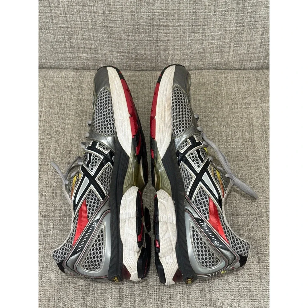 Asics Gel-Nimbus 13 Mens Running Shoes Silver Red Yellow F361011 Size 12.5